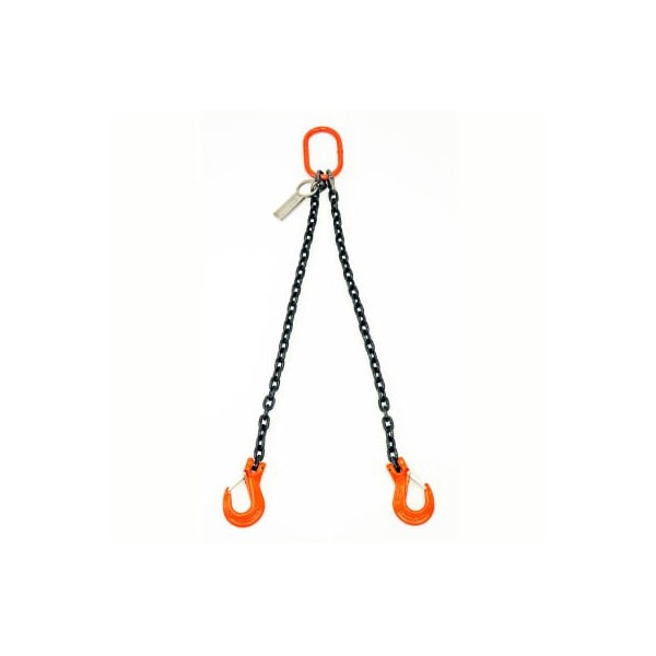 Mazzella Lifting B151138 10' Double Leg Chain Sling W/ Sling Hook